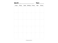 Blank Calendar Portrait Worksheet by Teach Simple
