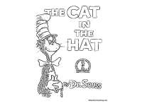 Cat in the Hat Coloring Page by Teach Simple