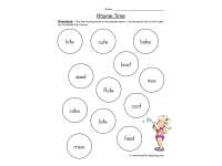 Coloring Rhyming Words Worksheet by Teach Simple