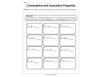 Commutative and Associative Properties Worksheet by Teach Simple