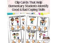 Coping Skill Clip Cards For Understanding Good and Bad Coping Skills by