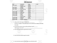 Financial Literacy: Bank Statement and Credit Card Bill Practice ...