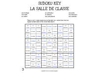 French Classroom Vocabulary - L'École - Sudoku Puzzles by Teach Simple