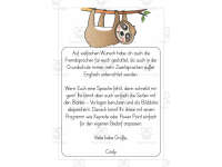 German: Sloth Themed Class Material | Blackboard Cards & Blank ...