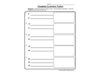 Greatest Common Factor Worksheet by Teach Simple