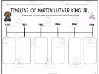Martin Luther King Jr. Timeline Cut and Paste by Teach Simple