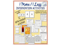 Math Intervention Packet: 1 More/1 Less Activities ...