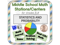 Middle School Math Stations or Centers: Statistics and Probability by ...