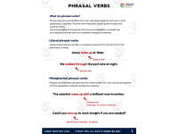 Phrasal Verbs Printable by Teach Simple
