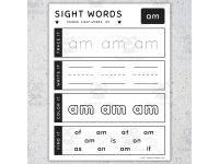 Primer Sight Words: Trace, Write, Color, and Find It Worksheets, [SET 5 ...