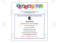 Sports Reading Comprehension Worksheets for 3rd - 4th Grade by Teach Simple