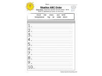 Weather Names Alphabetical Order Worksheet by Teach Simple