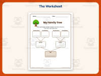 1 Child Family Tree Worksheet – Kindergarten Grammar Practice preview 2
