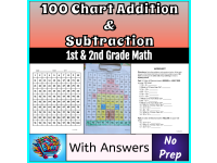 100 Chart Mystery Picture Reveal | House | Addition & Subtraction preview