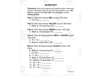 100 Chart Mystery Picture Reveal Traffic Light Addition & Subtraction preview 3