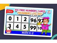 100 FREE FLASHCARDS 1-100 | BLACK AND WHITE Version preview