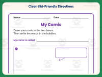 2 Rectangles Comic Strip Worksheet – 1st Grade Comic Strips Practice preview 4