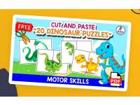 20 FREE DINOSAUR PUZZLES | Cut and Paste preview