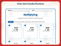 2×3 Digit Multiplication Worksheet – 5th Grade Math Practice preview 4
