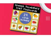 Spanish Fruit Flashcards – 24 Vocabulary Cards preview