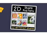 2D flat shape posters preview