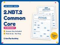 2.NBT.2 Common Core Worksheet – 2nd Grade Skip Counting Practice preview