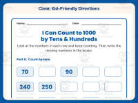 2.NBT.2 Common Core Worksheet – 2nd Grade Skip Counting Practice preview 4