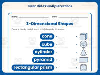 3 Dimensional Shapes Worksheet – 2nd Grade Geometry Practice preview 4