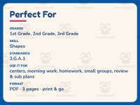 3 Dimensional Shapes Worksheet – 2nd Grade Geometry Practice preview 6
