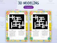 3D Modeling Crossword Printable | Vocabulary Worksheet preview