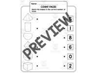 3D Shapes Faces, Edges and Vertices Worksheets | Counting & Matching preview 3