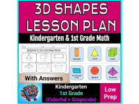 3D Shapes Lesson Plan Worksheets & Flashcards for K-1 Math preview