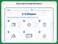 3D Shapes Worksheet – 1st Grade Geometry Practice + Answer Key preview 4