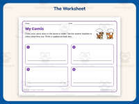 4 Boxes Comic Strip Worksheet – 2nd Grade Comic Strips Practice preview 2