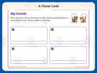 4 Boxes Comic Strip Worksheet – 2nd Grade Comic Strips Practice preview 3