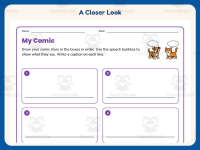 4 Boxes Comic Strip Worksheet – 2nd Grade Comic Strips Practice preview 4