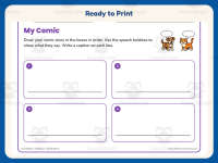 4 Boxes Comic Strip Worksheet – 2nd Grade Comic Strips Practice preview 7