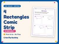 4 Rectangles Comic Strip Worksheet – 2nd Grade Comic Strips Practice preview