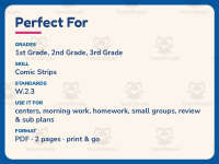 4 Rectangles Comic Strip Worksheet – 2nd Grade Comic Strips Practice preview 6