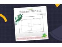 4-Square Vocabulary Templates preview