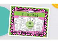 4th Grade Math Maze | Back to School Review preview