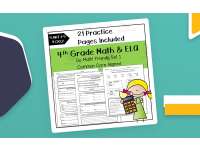 4th Grade Math Review Worksheets with ELA skills Included preview