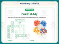 4th Of July Crossword Puzzle Worksheet – 4th Grade Holiday Practice preview 7