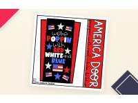 4th of July/Veterans Day/America Pop It Door Kit: We're Poppin with Red White and Blue preview