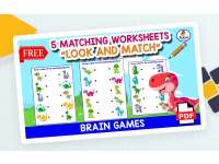 5 MATCHING WORKSHEETS | Dinosaur Theme preview