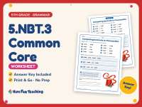 5.NBT.3 Common Core Worksheet – 5th Grade Decimals & Inequalities preview