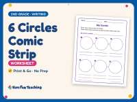 6 Circles Comic Strip Worksheet – 2nd Grade Comic Strips Practice preview