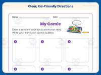 9 Boxes Comic Strip Worksheet – 2nd Grade Comic Strips Practice preview 4