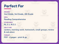 A Broken Leg Reading Comprehension Worksheet – 3rd Grade Practice preview 6