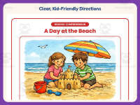 A Day at the Beach Reading Comprehension Worksheet – 3rd Grade preview 4